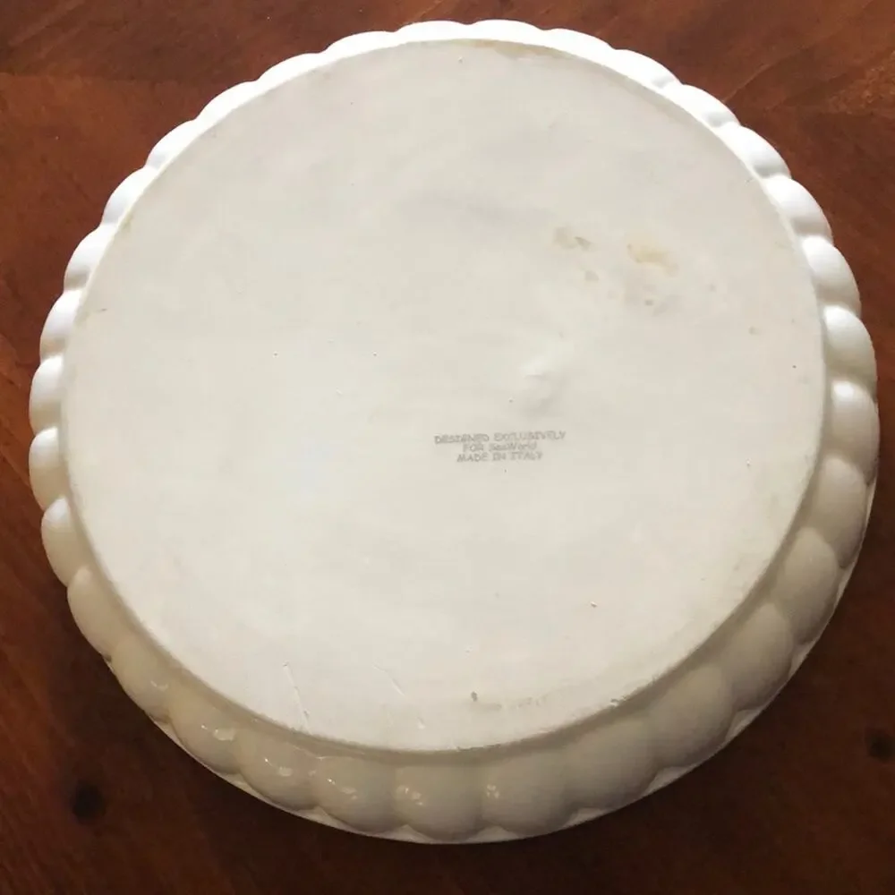 Dolphin Design Quiche Dish SeaWorld Pies Decorative Vintage